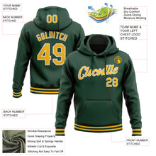 Загрузить изображение в средство просмотра галереи, Custom Stitched Green Gold-White Sports Pullover Sweatshirt Hoodie