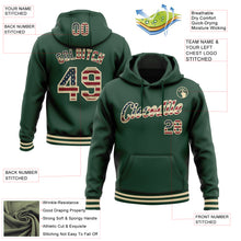Charger l'image dans la galerie, Custom Stitched Green Vintage USA Flag-Cream Sports Pullover Sweatshirt Hoodie