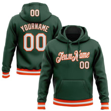Charger l'image dans la galerie, Custom Stitched Green White-Orange Sports Pullover Sweatshirt Hoodie