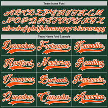 Charger l'image dans la galerie, Custom Green Orange-White Hockey Lace Neck Jersey