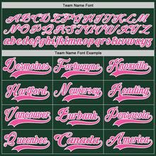 Load image into Gallery viewer, Custom Green Pink-White Hockey Lace Neck Jersey