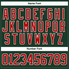 Charger l'image dans la galerie, Custom Green Red-White Hockey Lace Neck Jersey