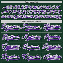 Charger l'image dans la galerie, Custom Green Purple-White Hockey Lace Neck Jersey