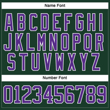 Charger l'image dans la galerie, Custom Green Purple-White Hockey Lace Neck Jersey