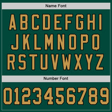 Load image into Gallery viewer, Custom Green Old Gold-Black Mesh Authentic Throwback Football Jersey