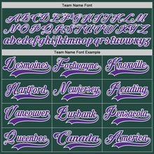 Загрузить изображение в средство просмотра галереи, Custom Green Purple-White Hockey Jersey