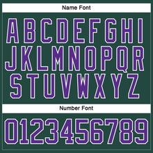 Загрузить изображение в средство просмотра галереи, Custom Green Purple-White Hockey Jersey