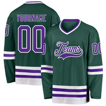 Загрузить изображение в средство просмотра галереи, Custom Green Purple-White Hockey Jersey