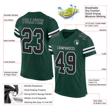 Laden Sie das Bild in den Galerie-Viewer, Custom Green Black-White Mesh Authentic Football Jersey