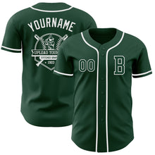 Laden Sie das Bild in den Galerie-Viewer, Custom Green White Authentic Baseball Jersey