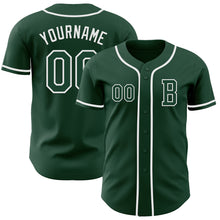Laden Sie das Bild in den Galerie-Viewer, Custom Green White Authentic Baseball Jersey