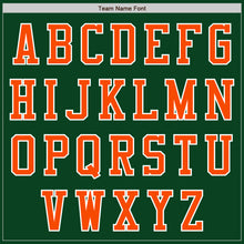 Laden Sie das Bild in den Galerie-Viewer, Custom Green Orange-White Authentic Baseball Jersey