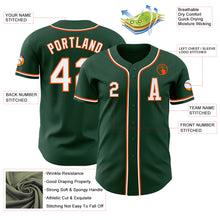 Laden Sie das Bild in den Galerie-Viewer, Custom Green White-Orange Authentic Baseball Jersey