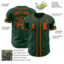 Laden Sie das Bild in den Galerie-Viewer, Custom Green Orange Authentic Baseball Jersey