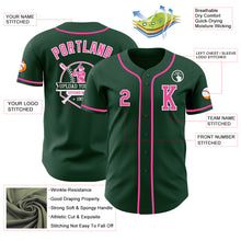 Laden Sie das Bild in den Galerie-Viewer, Custom Green Pink-White Authentic Baseball Jersey