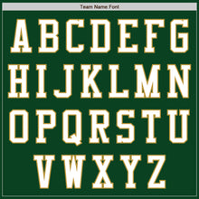 Laden Sie das Bild in den Galerie-Viewer, Custom Green White-Old Gold Authentic Baseball Jersey