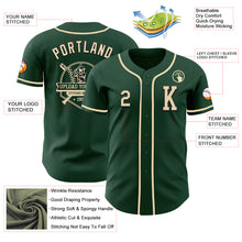 Laden Sie das Bild in den Galerie-Viewer, Custom Green Cream-Black Authentic Baseball Jersey
