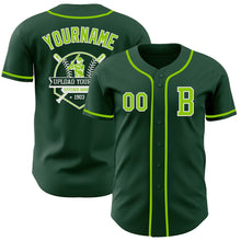 Загрузить изображение в средство просмотра галереи, Custom Green Neon Green-White Authentic Baseball Jersey