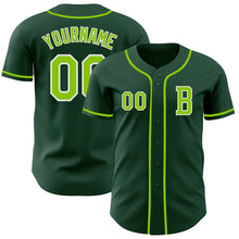 Загрузить изображение в средство просмотра галереи, Custom Green Neon Green-White Authentic Baseball Jersey