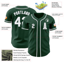 Laden Sie das Bild in den Galerie-Viewer, Custom Green White-Gray Authentic Baseball Jersey