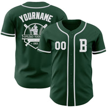 Laden Sie das Bild in den Galerie-Viewer, Custom Green White-Gray Authentic Baseball Jersey