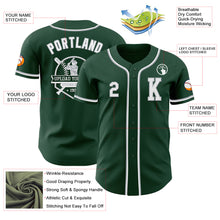Laden Sie das Bild in den Galerie-Viewer, Custom Green White-Gray Authentic Baseball Jersey