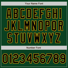 Загрузить изображение в средство просмотра галереи, Custom Green Black-Gold Authentic Baseball Jersey