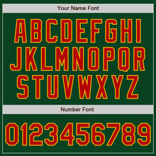 Загрузить изображение в средство просмотра галереи, Custom Green Red-Gold Authentic Baseball Jersey