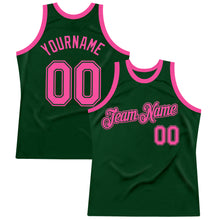Загрузить изображение в средство просмотра галереи, Custom Green Pink Authentic Throwback Basketball Jersey