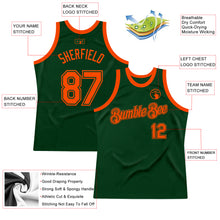 Загрузить изображение в средство просмотра галереи, Custom Green Orange Authentic Throwback Basketball Jersey