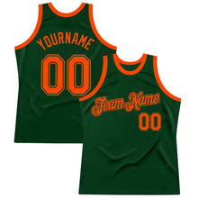 Загрузить изображение в средство просмотра галереи, Custom Green Orange Authentic Throwback Basketball Jersey