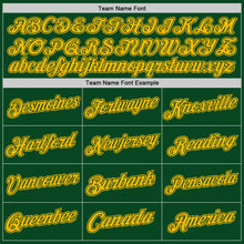 Загрузить изображение в средство просмотра галереи, Custom Green Gold Authentic Throwback Basketball Jersey