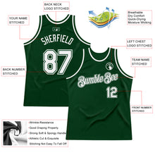 Загрузить изображение в средство просмотра галереи, Custom Green White Authentic Throwback Basketball Jersey