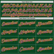 Загрузить изображение в средство просмотра галереи, Custom Green Purple-Gold Authentic Throwback Basketball Jersey