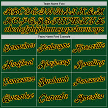 Загрузить изображение в средство просмотра галереи, Custom Green Black-Gold Authentic Throwback Basketball Jersey