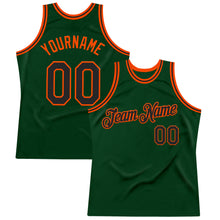 Загрузить изображение в средство просмотра галереи, Custom Green Black-Orange Authentic Throwback Basketball Jersey