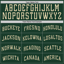 Load image into Gallery viewer, Custom Green Cream Authentic Baseball Jersey