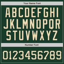 Load image into Gallery viewer, Custom Green Cream Authentic Baseball Jersey