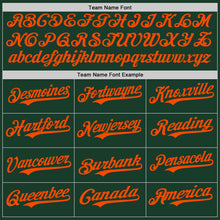 Load image into Gallery viewer, Custom Green Orange Authentic Baseball Jersey