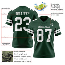Load image into Gallery viewer, Custom Green White Authentic Football Jersey