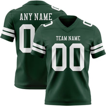 Load image into Gallery viewer, Custom Green White Authentic Football Jersey