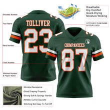 Load image into Gallery viewer, Custom Green White-Orange Authentic Football Jersey