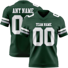 Load image into Gallery viewer, Custom Green White-Gray Authentic Football Jersey