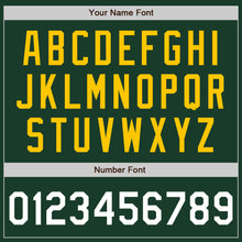 Load image into Gallery viewer, Custom Green White-Yellow Authentic Baseball Jersey