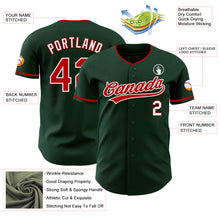 Laden Sie das Bild in den Galerie-Viewer, Custom Green Red-White Authentic Baseball Jersey