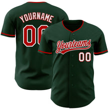 Laden Sie das Bild in den Galerie-Viewer, Custom Green Red-White Authentic Baseball Jersey