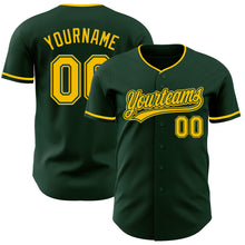 Charger l'image dans la galerie, Custom Green Yellow Authentic Baseball Jersey