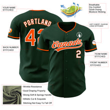 Загрузить изображение в средство просмотра галереи, Custom Green Orange-White Authentic Baseball Jersey