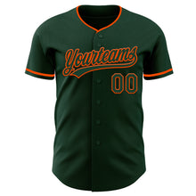 Charger l'image dans la galerie, Custom Green Orange Authentic Baseball Jersey