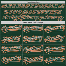 Load image into Gallery viewer, Custom Green White-Orange Authentic Baseball Jersey